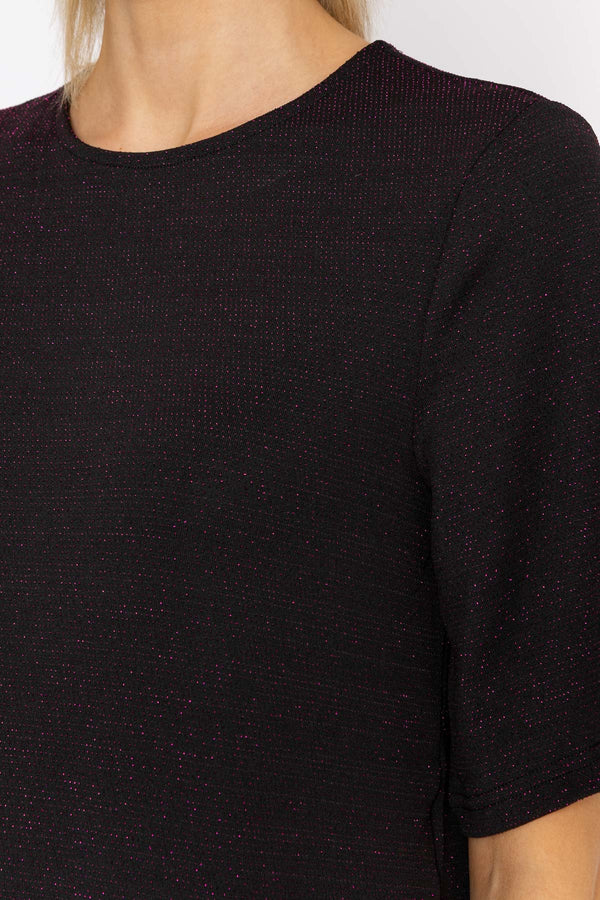 Carraig Donn Kanva Oversized Tee Dress in Pink Lurex