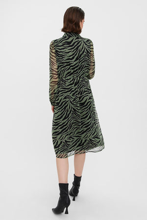 Carraig Donn Kaya Shirt Dress in Green Print