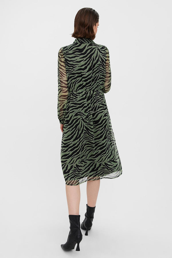 Carraig Donn Kaya Shirt Dress in Green Print