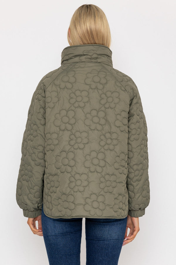 Carraig Donn Khaki Floral Quilt Boxy Jacket