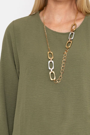 Carraig Donn Khaki Top with Necklace