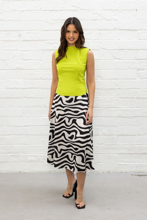 Carraig Donn Khloe Lime Green Top