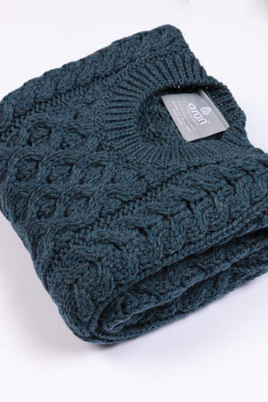 Carraig Donn Kids Aran Jumper in Blue