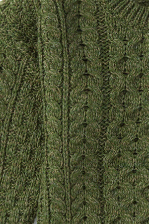 Carraig Donn Kids Aran Jumper in Green
