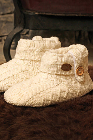 Carraig Donn Kids Cable Knit Boot Slippers