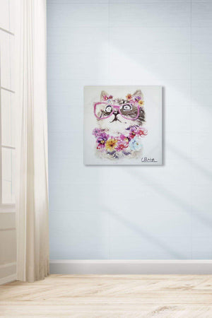 Carraig Donn Kitten Canvas Art Wall Decor 60 x 60