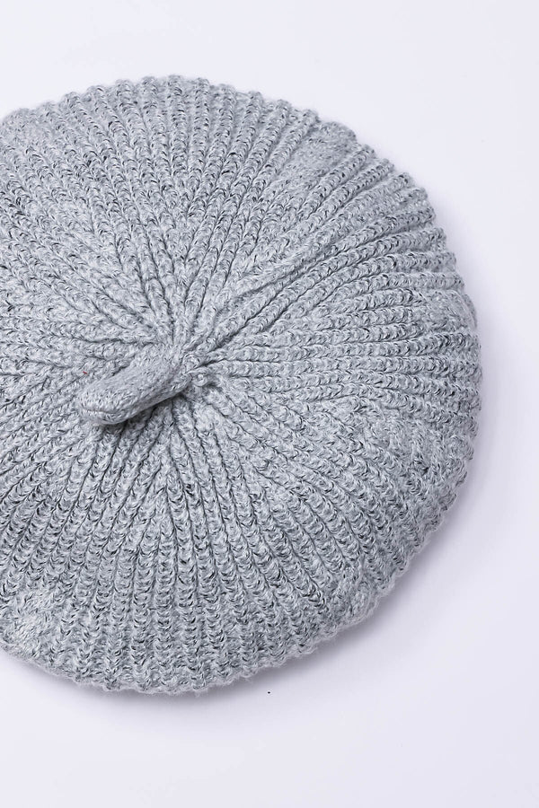 Carraig Donn Knitted Beret in Grey