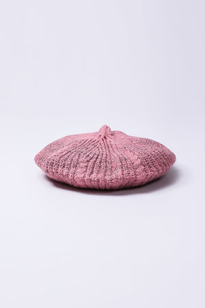 Carraig Donn Knitted Beret in Pink