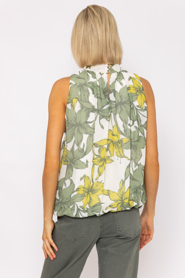 Carraig Donn Knot Neck Halter Top in Khaki Print