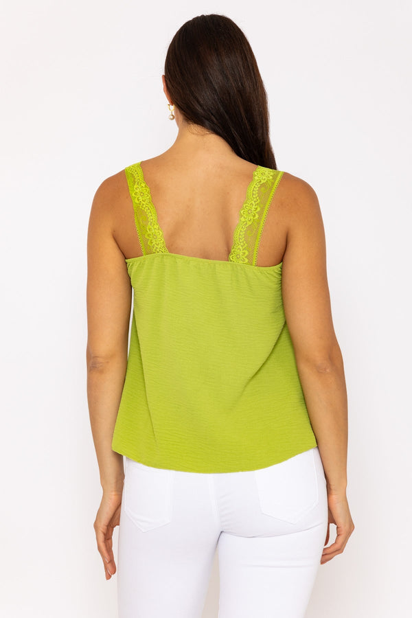 Carraig Donn Lace Trim Cami in Green
