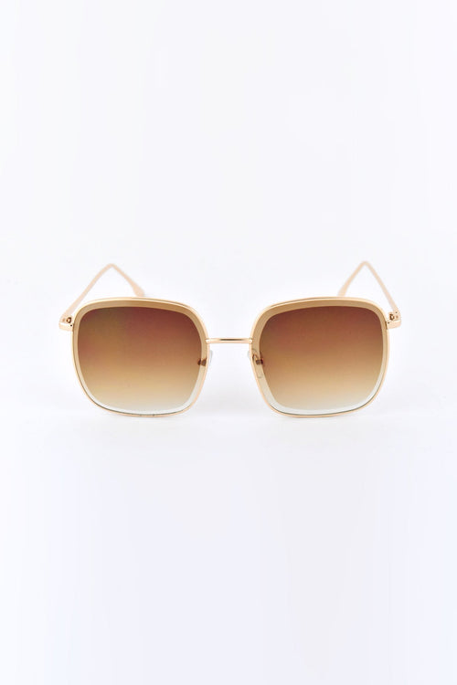 Ladies Sunglasses in Brown with Brown Lens