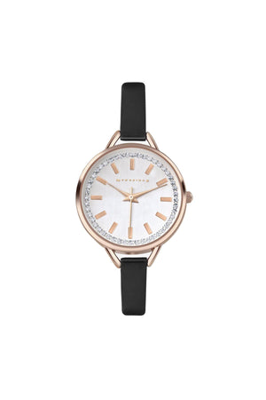 Carraig Donn Ladies Watch Round Face Black