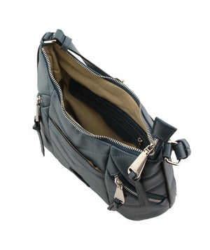 Carraig Donn Laja Quilted Shoulder Bag in Navy