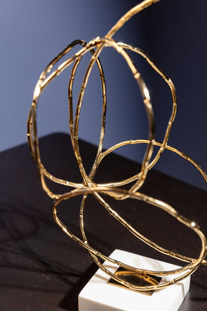 Carraig Donn Large Abstract Gold & Marble Decor