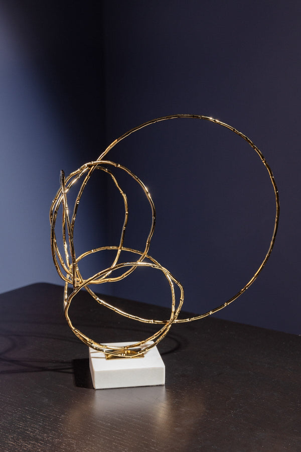 Carraig Donn Large Abstract Gold & Marble Decor
