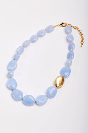 Carraig Donn Large Beaded Light Blue Necklace