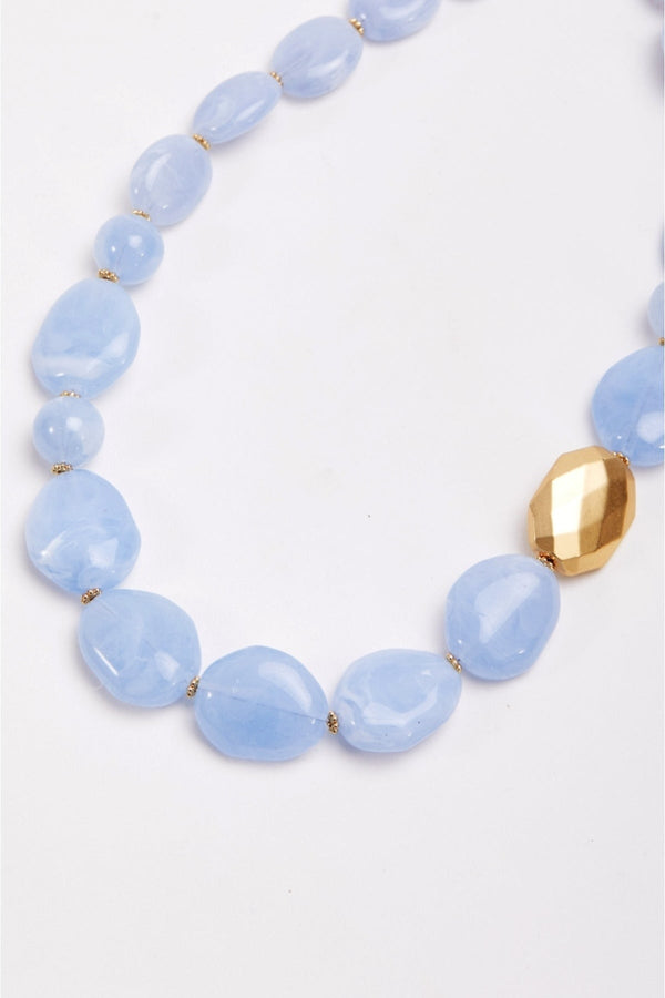 Carraig Donn Large Beaded Light Blue Necklace