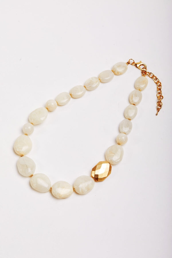 Carraig Donn Large Beaded White Necklace