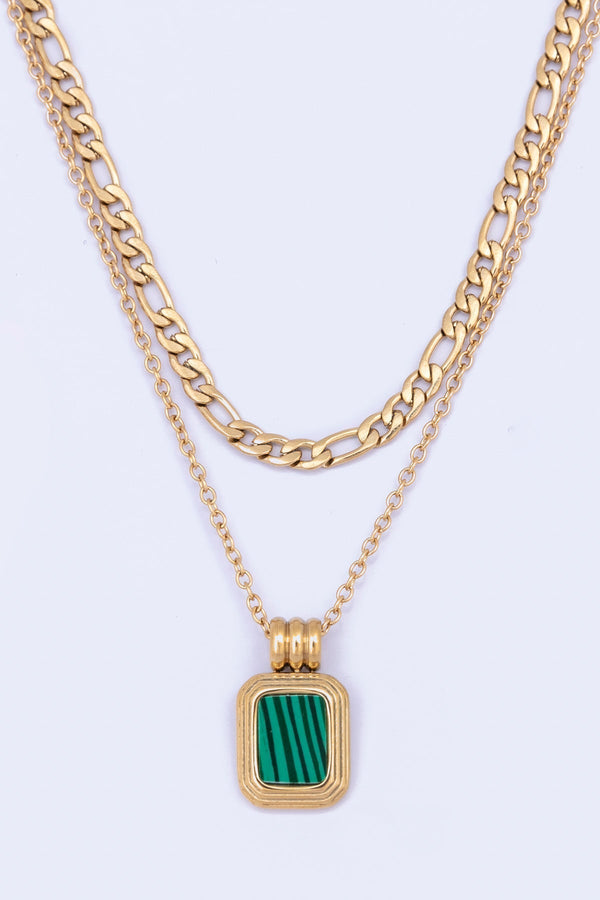 Carraig Donn Layered Green Pendant