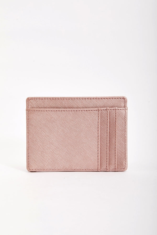 Carraig Donn Leather Card Holder in Rose Gold