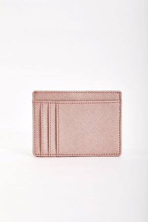 Carraig Donn Leather Card Holder in Rose Gold