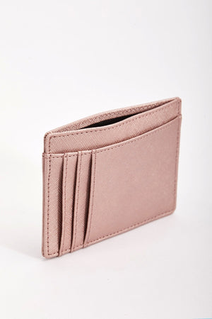Carraig Donn Leather Card Holder in Rose Gold