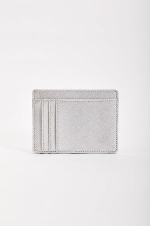 Carraig Donn Leather Card Holder in Silver