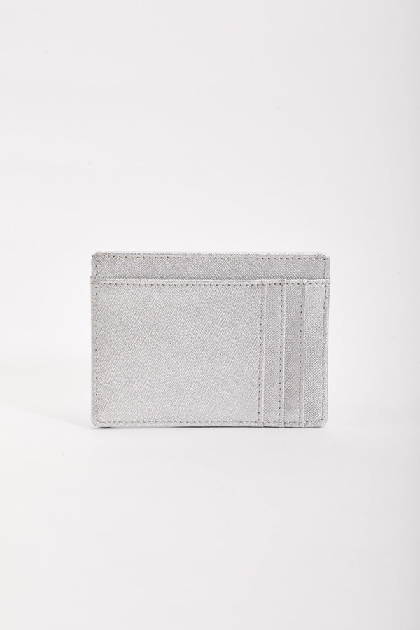 Carraig Donn Leather Card Holder in Silver