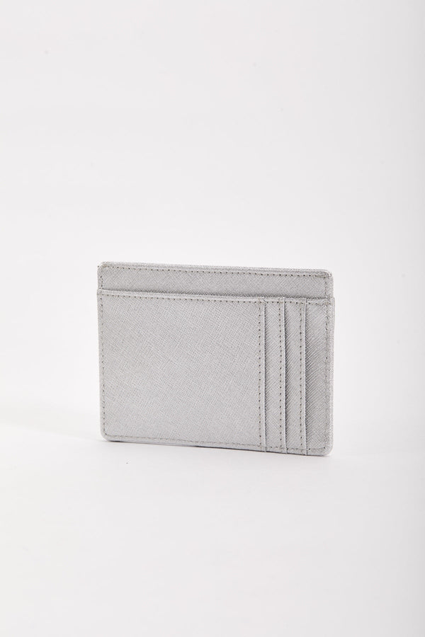 Carraig Donn Leather Card Holder in Silver