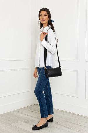 Carraig Donn Leather Cross Body in Black
