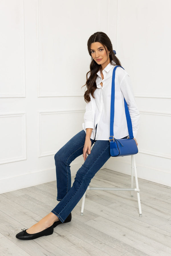 Carraig Donn Leather Cross Body in Blue