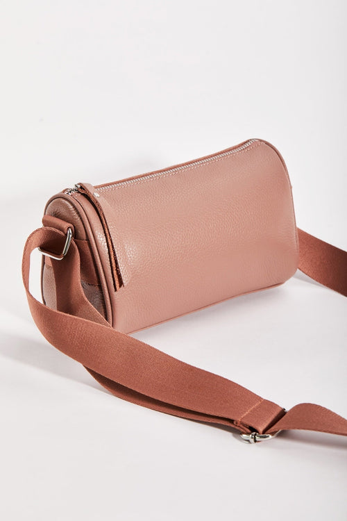 Leather Cross Body in Pink
