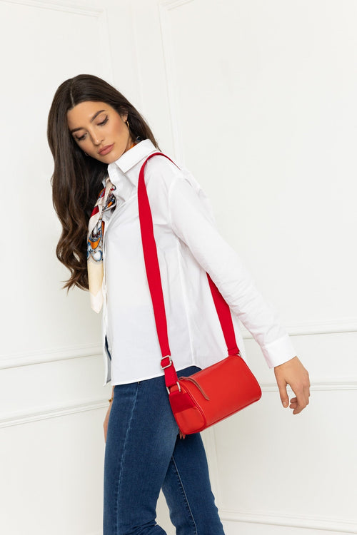 Carraig Donn Leather Cross Body in Red