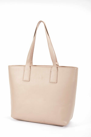 Carraig Donn Leather Look Everyday Tote in Beige