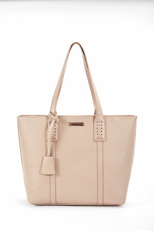 Carraig Donn Leather Look Everyday Tote in Beige