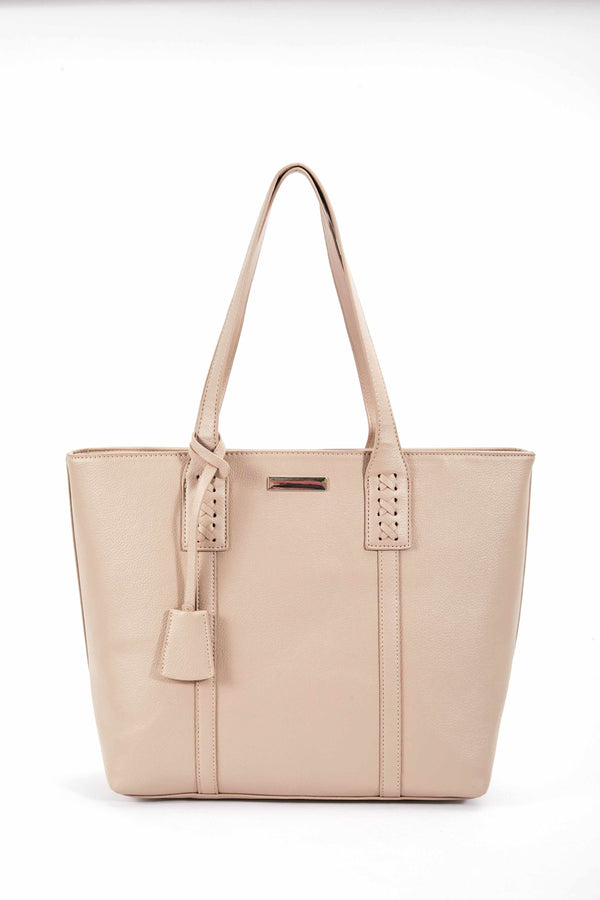 Carraig Donn Leather Look Everyday Tote in Beige