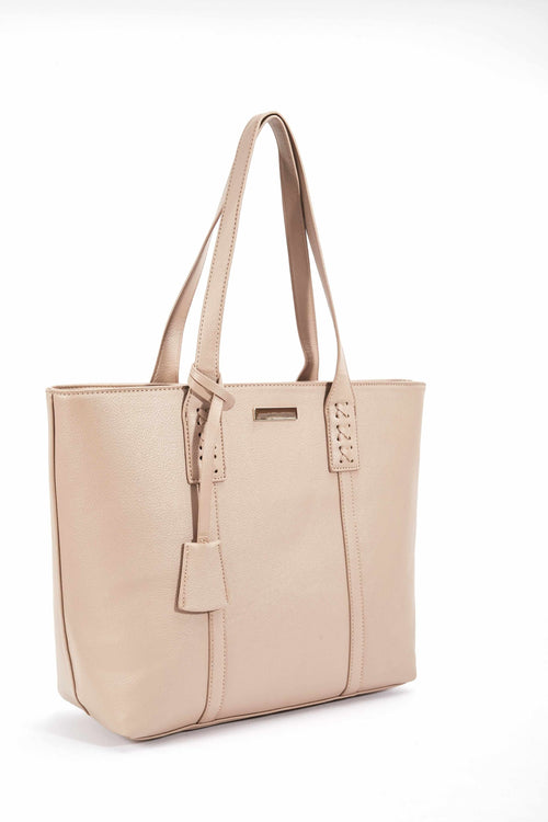 Carraig Donn Leather Look Everyday Tote in Beige