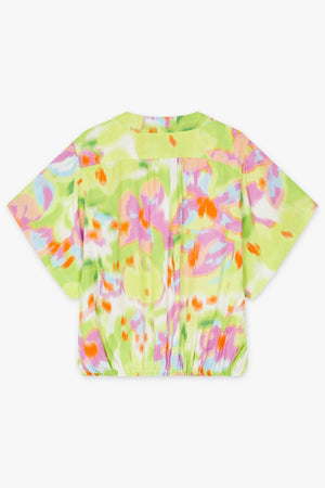 Carraig Donn Ledo Blouse in Green Print