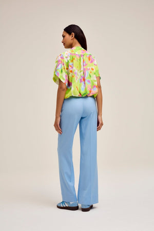 Carraig Donn Ledo Blouse in Green Print
