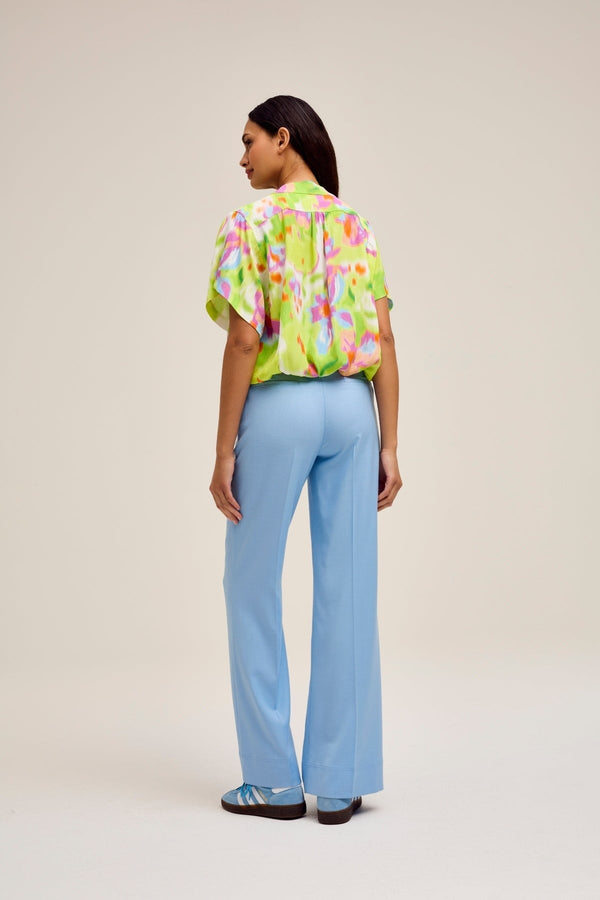 Carraig Donn Ledo Blouse in Green Print
