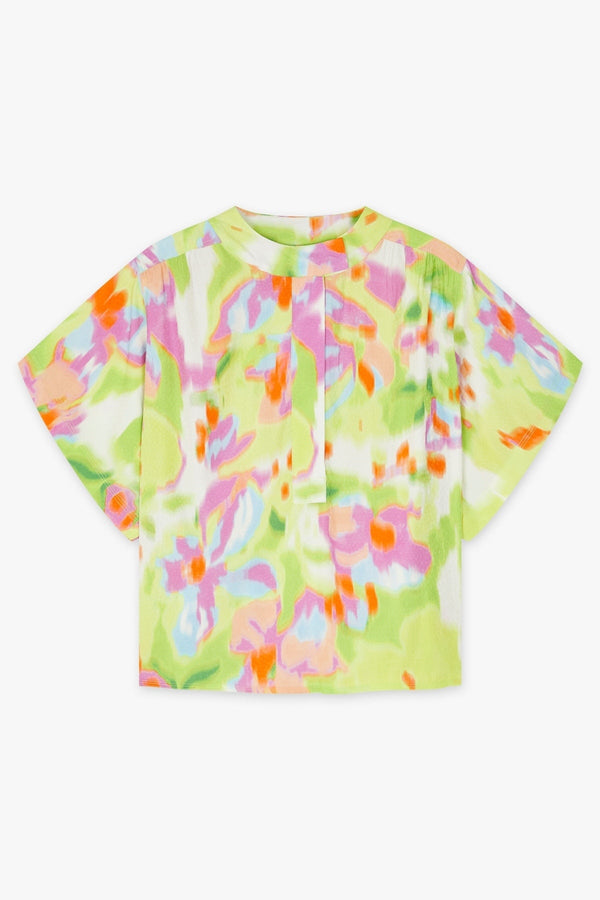 Carraig Donn Ledo Blouse in Green Print