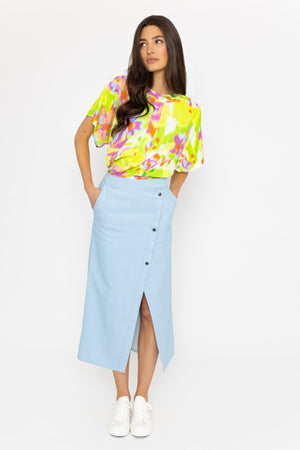 Carraig Donn Ledo Blouse in Green Print
