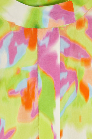 Carraig Donn Ledo Blouse in Green Print