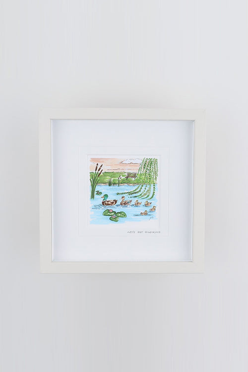 Lets Get Quacking Small Framed Art Print