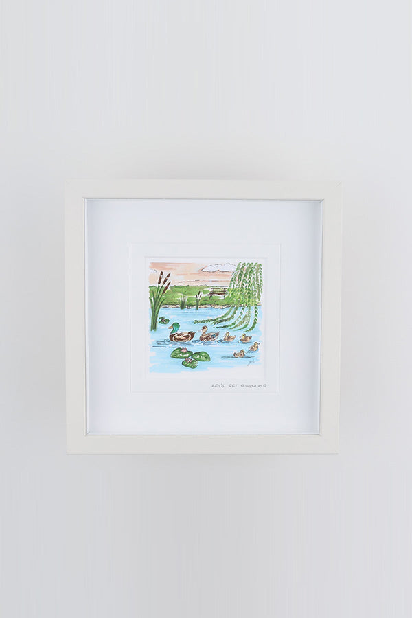 Carraig Donn Lets Get Quacking Small Framed Art Print