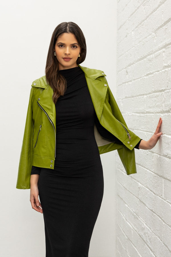 Carraig Donn Lime Green Leather Jacket