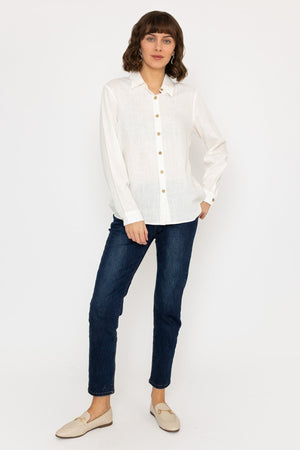 Carraig Donn Linen Like Shirt in Ivory