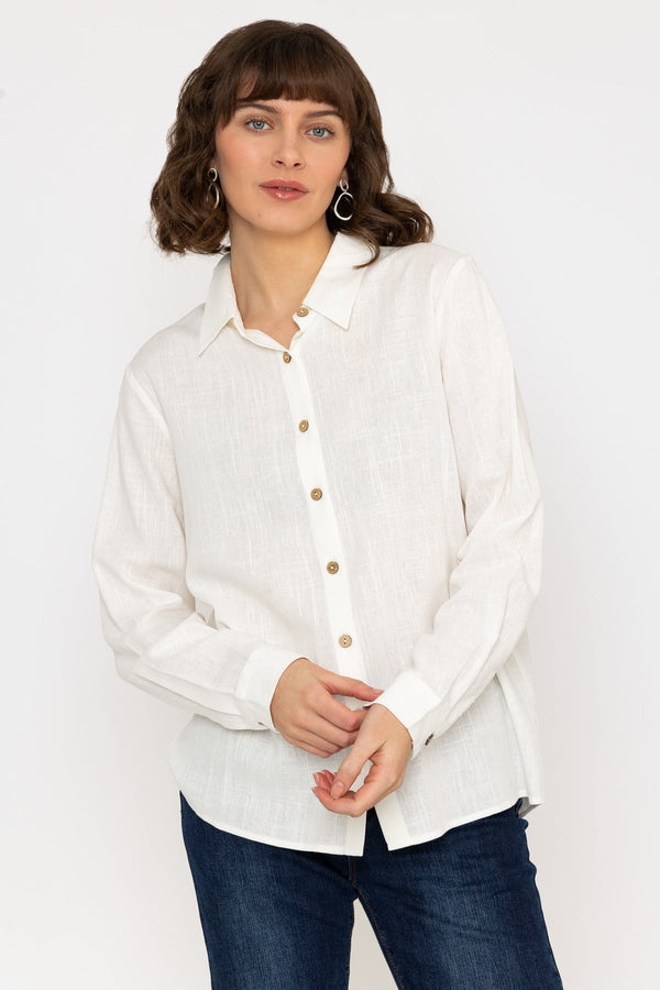 Carraig Donn Linen Like Shirt in Ivory