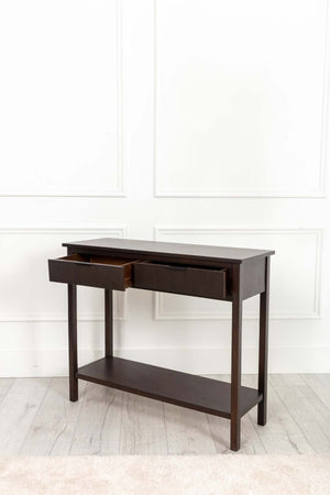 Carraig Donn Lisbon Dark Wood Console Table