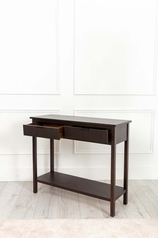 Carraig Donn Lisbon Dark Wood Console Table